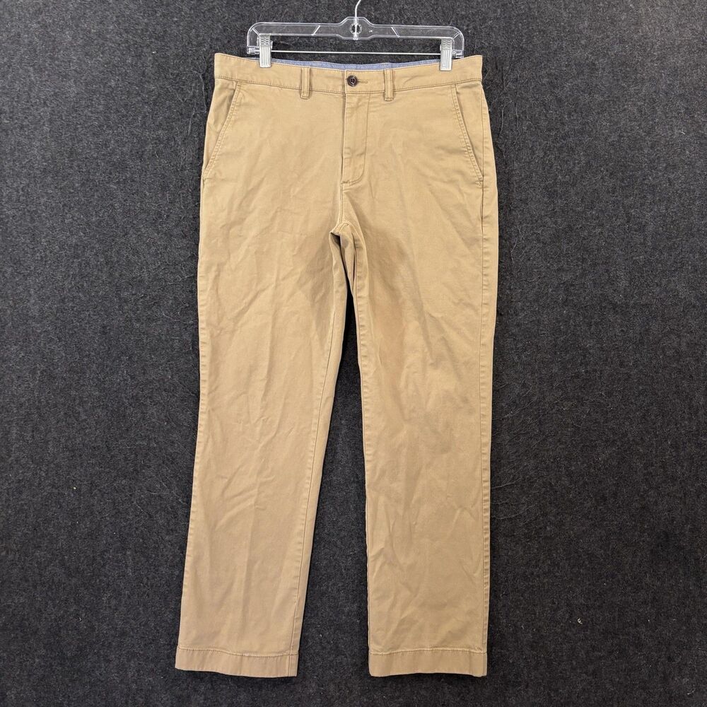 LL Bean Pants Men's 33x29 Khaki Standard Fit Stretch Chino Straight Leg Casual